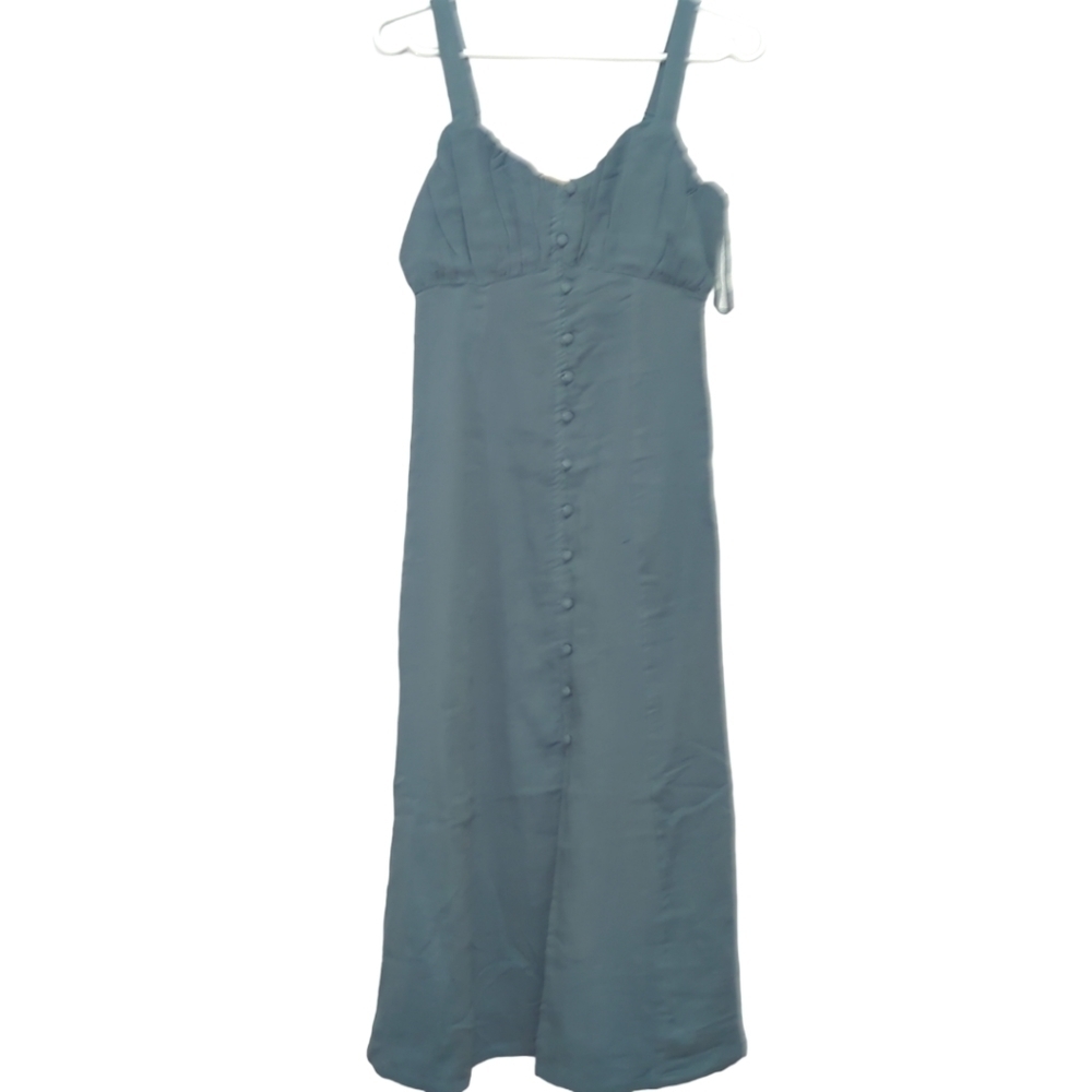 NWT Sim & Sam size Medium cotton sun maxi green